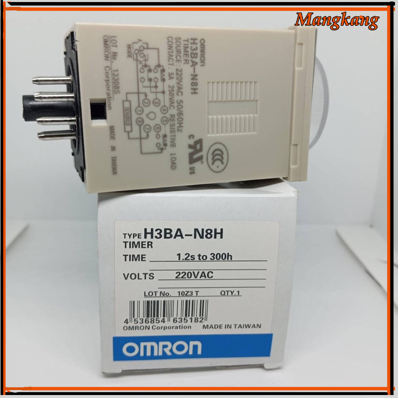 ของใหม่! H3BA-N8H 1.2s to 300h 24VDC/AC  110VAC 220VAC POWER ON DELAY TIMER พร้อมซ๊อกเก็ต 8ขา พร้อมส