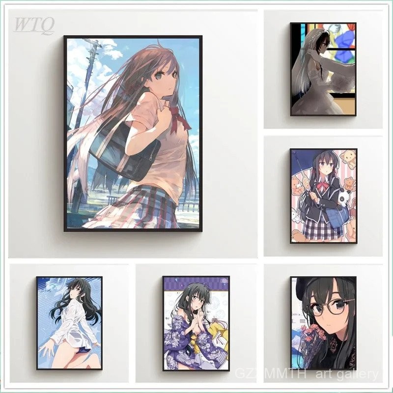 โปสเตอร์ anime ของ Yukino Yukinoshita จาก OreGairu งานศิลป์บนผนัง เพื่อตกแต่งห้องและบ้าน 7U83