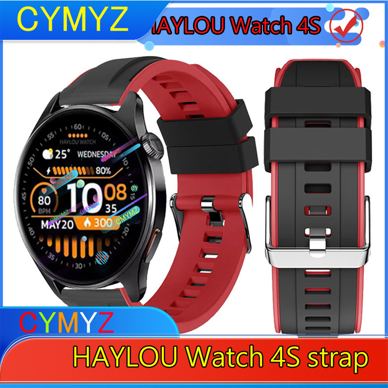 HAYLOU Watch 4S Smart Watch Strap สายซิลิโคน HAYLOU Watch 4S Strap สายรัดข้อมือกีฬา