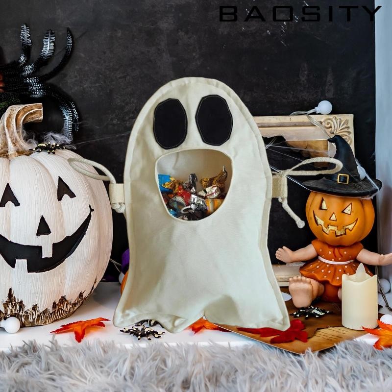 [Baosity] กระเป๋าขนมฮาโลวีน Goodie กระเป๋าปัจจุบันตกแต่งอเนกประสงค์สนุกแบบพกพา Trick หรือรักษากระเป๋าสําหรับอุปกรณ์ปาร์ตี้วันเกิดหญิง