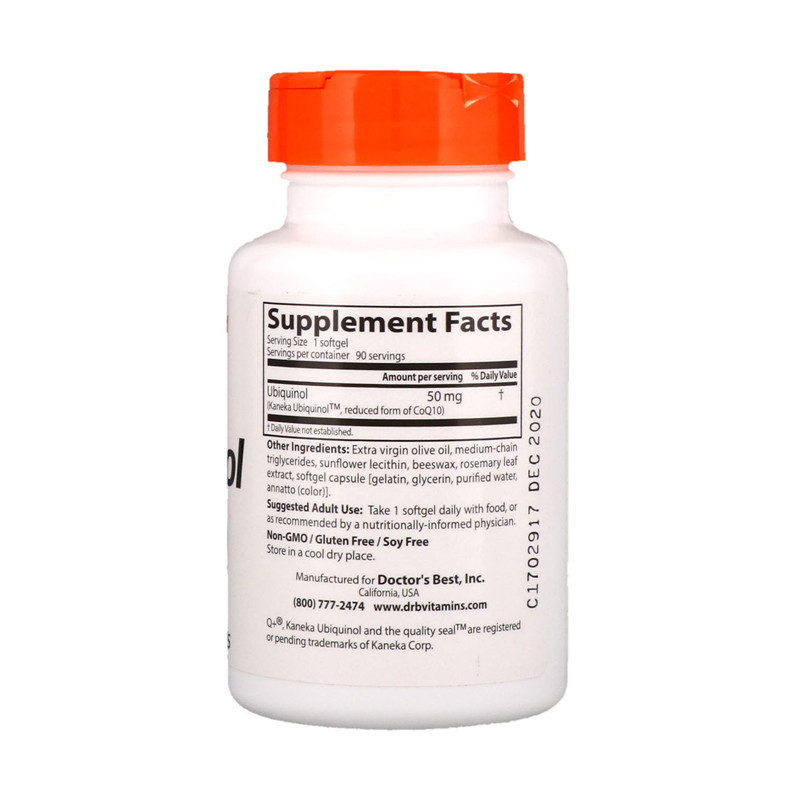 American Doctors best Coenzyme Q10 Kaneka QH 50mg 90 แคปซูล Panthenol