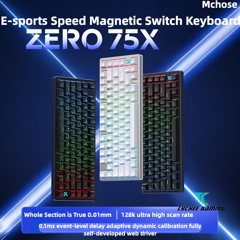 MCHOSE ZERO 75X Magnetic Switch Gaming Mechanical Keyboard RGB Backlight ที่กําหนดเองเกมเฉพาะการเชื่