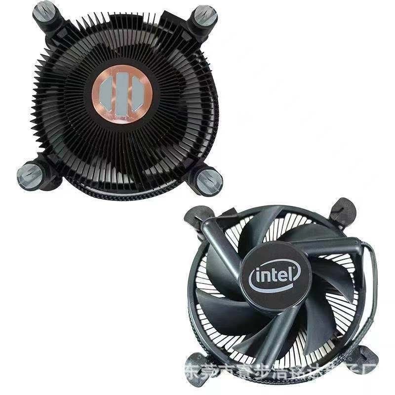 Cpu Copper Core หม้อน้ําสีดําเหมาะสําหรับ Intel 10th Generation 11th Generation พัดลม LGA1200/i3/i5/