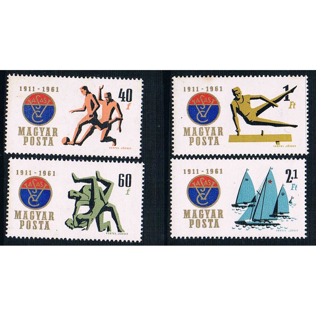 H0154 Hungary 1961 Vasasas Sports Club ครบรอบ 50 ปี 4 แสตมป์ต่างประเทศใหม่เอี่ยม 1014