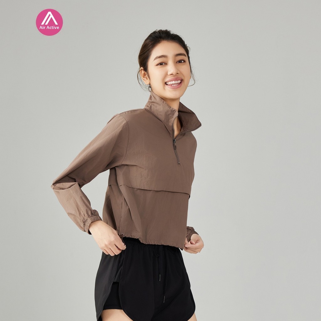 AirActive BreezeShield Jacket เสื้อแจ็คเก็ตกันลมผู้หญิง น้ำหนักเบา กันแดด กันน้ำ เสื้อคลุมกีฬาแบบบาง สไตล์ลำลอง