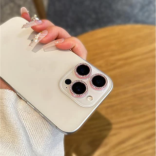 ฟิล์มป้องกันเลนส์กล้องขอบเพชร For iPhone 16 15 13 14 12 Pro Max 12 Pro Max 11 11Pro Max 14Plus MINI ฟิล์มกันรอยเลนส์