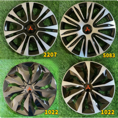 MITSUBISHI ฝาครอบล้อรถมิตซูบิชิ1ชุดมี4ฝาครอบลายสวยๆแข็งแรงทนทานเสริมลักษณะใหม่มีขอบ14/15/16นิ้วขายเวล