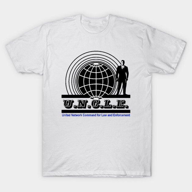 เสื้อยืด Vintage The Man from U.N.C.L.E. T-Shirt แท้ Cotton 100% สีพื้น สไตล์ สีดำ ต้านทานรอยยับ