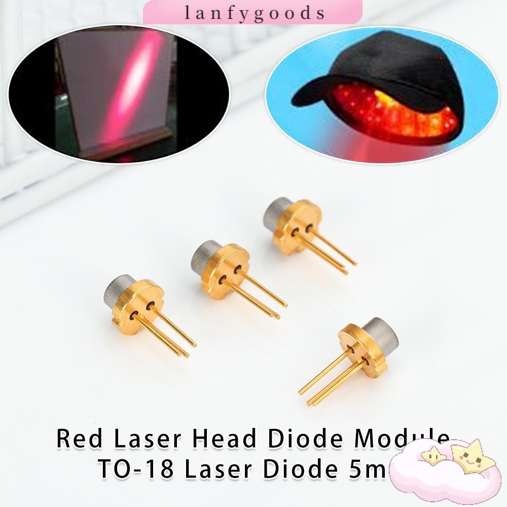 LANFYGOODS 1/2/5/10 ชิ้นหัวเลเซอร์สีแดง 5MW DIY Lab 650nm 2.2V การเผาไหม้อินฟราเรด