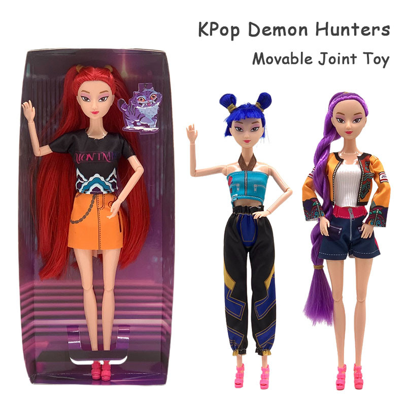 KPop Demon Hunters Rumi Movable Joint Models Zoey Action Figure ของเล่น
