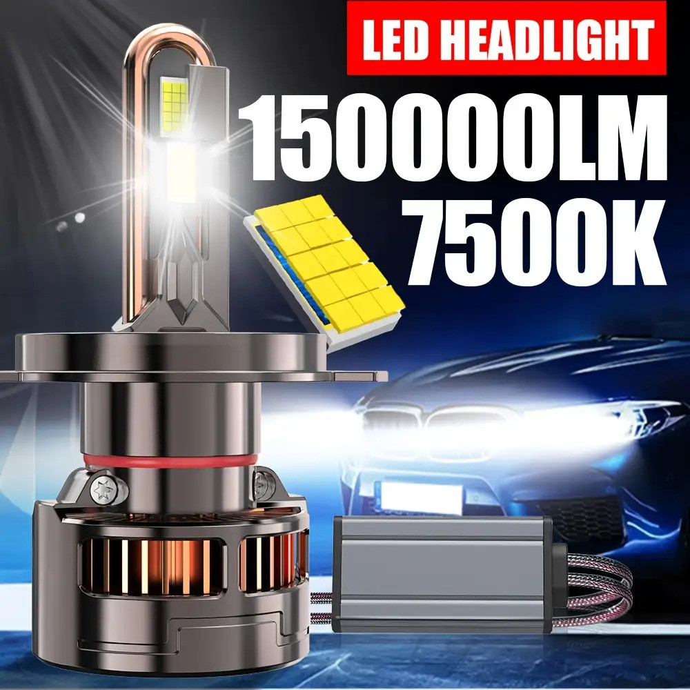 หลอดไฟหน้า LED รถยนต์ล่าสุด H4/903/HB2-QC066 H7/H18/H1/9006/HB2/H11/9005/H16/H9/9012, Super Bright W