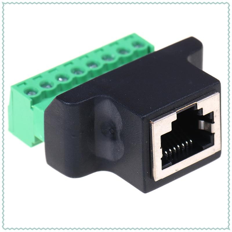 Nuannubbb RJ45 อุปกรณ์ต่อพ่วงหญิงเป็นสกรู Terminal 8 Pin Connector Ethernet Cable Extender อะแดปเตอร