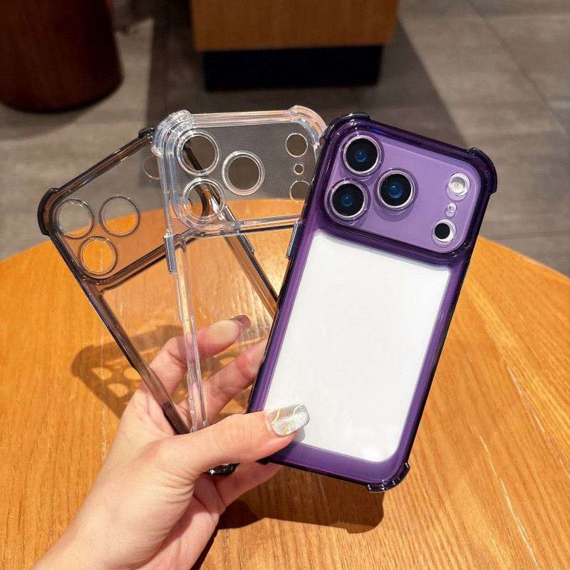 Simple anti drop อะคริลิคโปร่งใสสําหรับ iPhone 11 12 13 14 15 16 17 Pro Max Plus Air X XR XSmax ปลอกโปร่งใสสําหรับ iPhone17 กรณี - รูปที่ 7