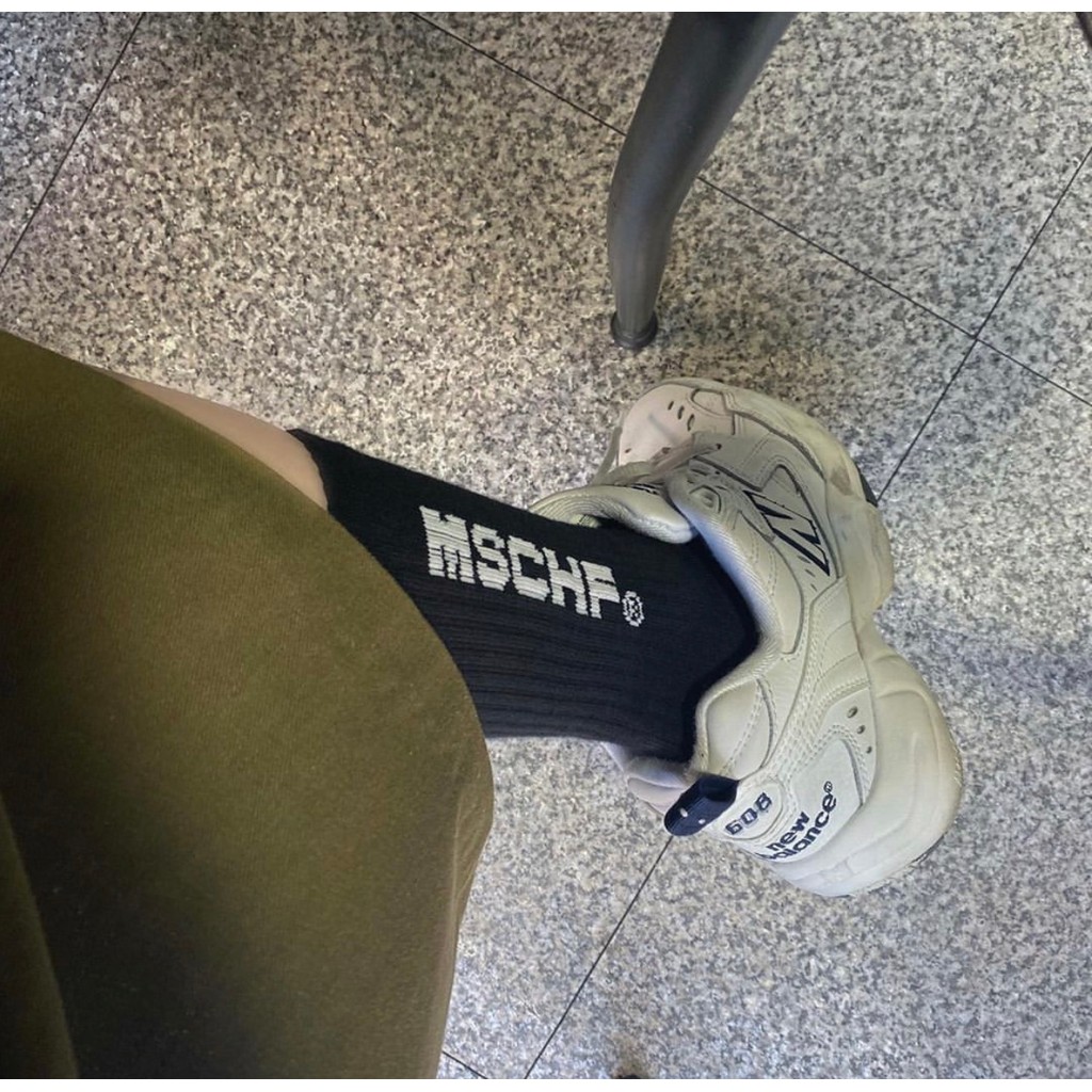 ถุงเท้า MSCHF สไตล์.Simple Letter Casual 3 สี พร้อมส่งฟรี!