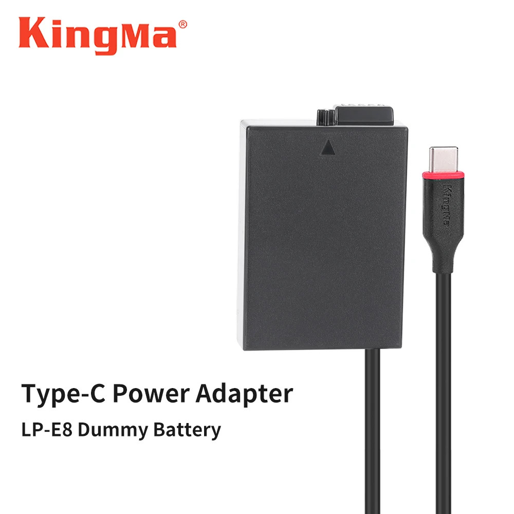 KingMa LP-E8 Dummy แบตเตอรี่ USB Type-C Power Adapter สําหรับ Canon EOS 700D 650D 600D 550D KISS X4 
