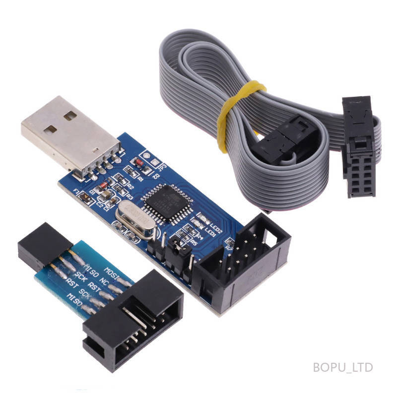 SBASP USB AVR โปรแกรมเมอร์สําหรับ USB ASP USBISP ISP Bootloader ใหม่ + 1PC 10PIN TO 6PIN ADAPTER