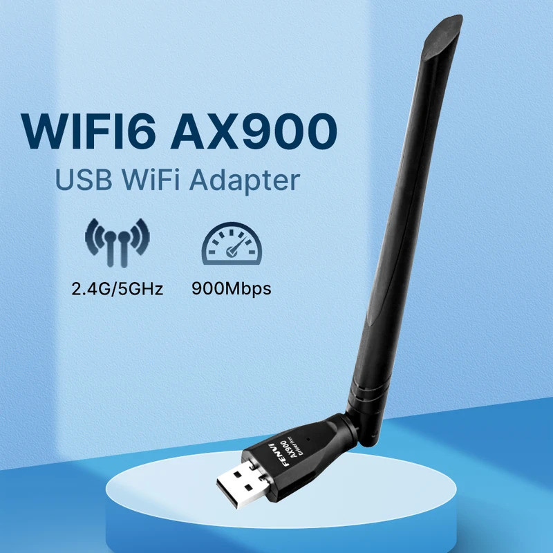 WiFi6 อะแดปเตอร์ WiFi AX900 Dual band 900Mbps การ์ดเครือข่ายไร้สาย Wifi เสาอากาศ Dongle ไดรฟ์ฟรีสําห
