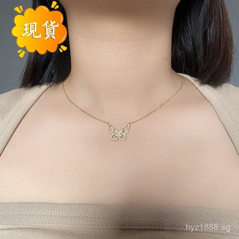 จี้สร้อยคอสไตล์คล้าย Swarovski เพชรสังเคราะห์ Zirconia ประกายระยิบระยับ เงินบรอนซ์แท้ 925 และเคลือบท