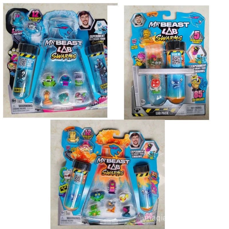 สหรัฐอเมริกา Daigou MRBEAST Beast Lab Embassy Made Mini Monster Doll Bug Mystery Box ของเล่นเด็ก OYG