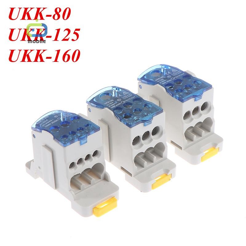 [maygood] UKK 80A/125A/160A กล่องกระจายหลายเอาท์ 1 in Din Rail Terminal splitter {TH}