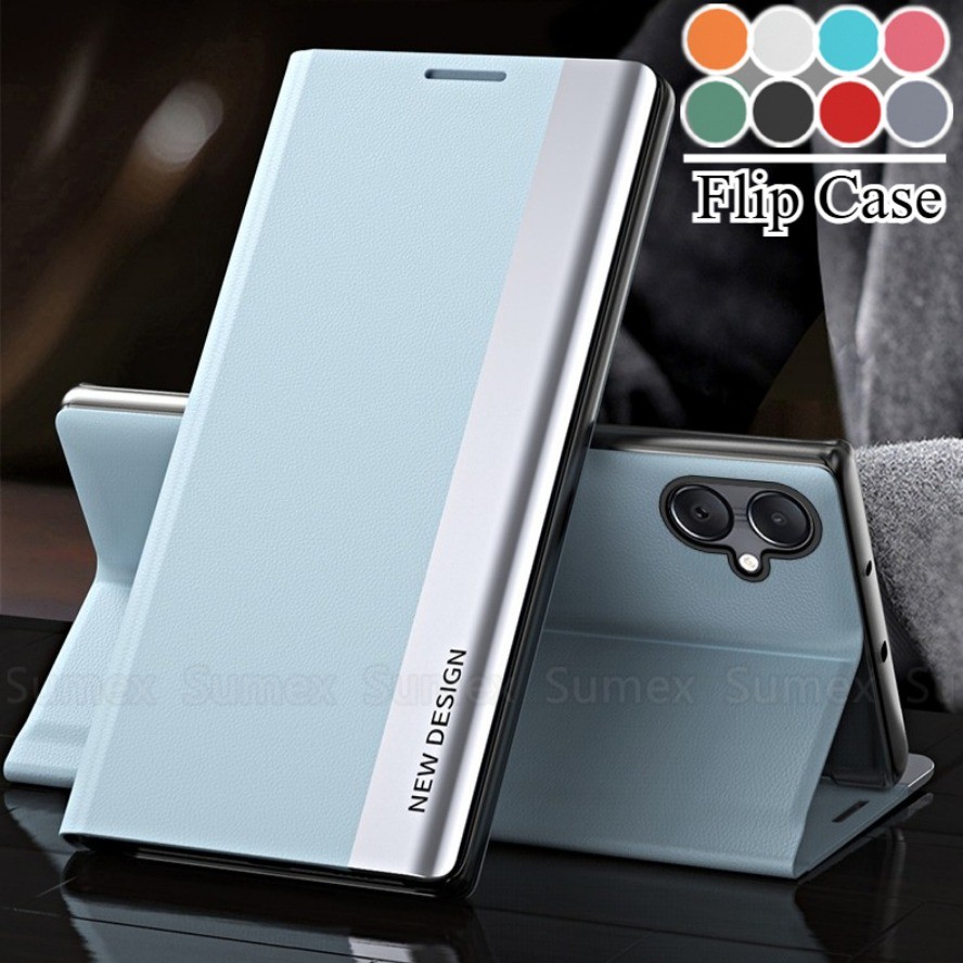 ฝาครอบสําหรับ Samsung Galaxy A07 2025 เคสโทรศัพท์หนัง PC กันกระแทกขาตั้งผู้ถือปลอก Samsunga07 Galaxya07 LTE SM-A075B/DS A06 4G 5G