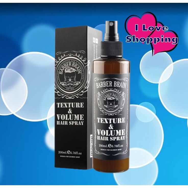 BARBER BRAIN Texture And Volume Hair Spray 200 ml สเปรย์ฉีด ยกโคนผม