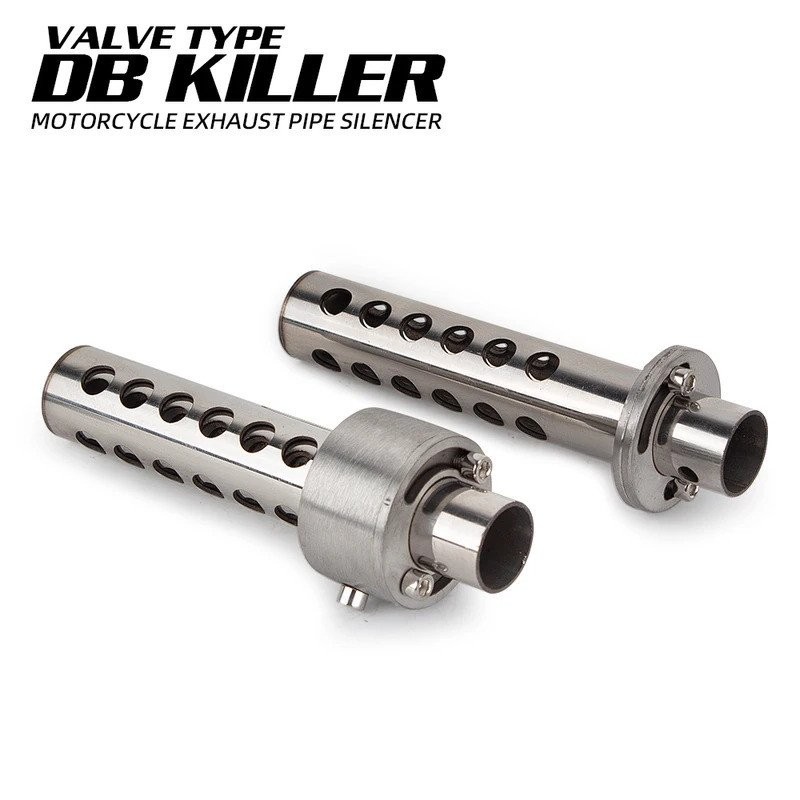 48 มม./51 มม.รถจักรยานยนต์ Universal ลดเสียงรบกวนวาล์ว Double Layer หมุนได้ db Muffler