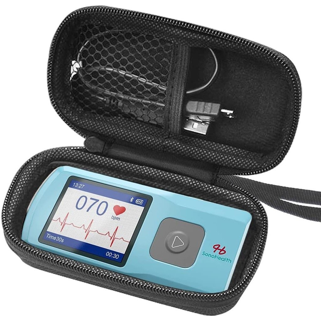 เคสแข็งเข้ากันได้สําหรับ SonoHealth Portable EKG Heart Rate Monitor