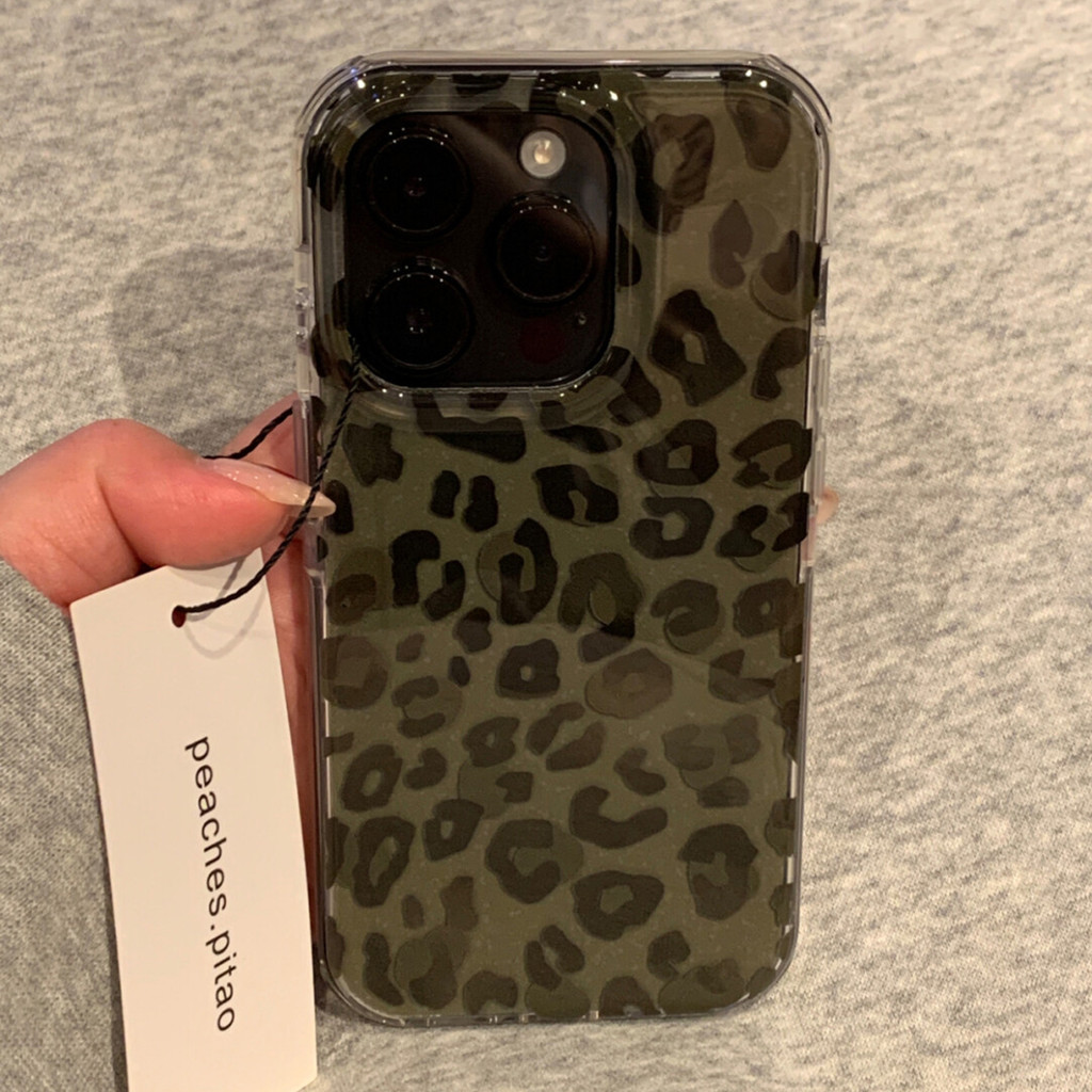 ขั้นสูงย้อนยุคแบบเต็มหน้าจอสาดหมึกเสือดาวพิมพ์เคสโทรศัพท์สําหรับ ไอโฟน17 มือโปร สูงสุด 16 15 14 13 มือโปร สูงสุด กันกระแทกป้องกันกล้องป้องกันการตกฮาร์ดเชลล์ปกห