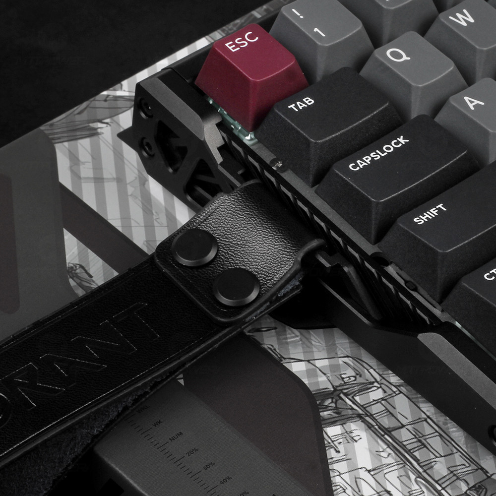 keyboard keycap anime EV63 แผงด้านข้างอลูมิเนียมคีย์บอร์ดริบบิ้นหัวเข็มขัดเฉพาะ CNC แกะสลัก Anodized