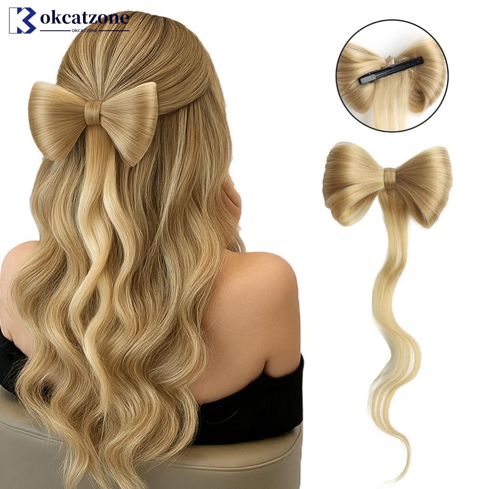 คลิปยัดผมBowknot Claw ทำจากสังเคราะห์ เหมาะสำหรับวันdaily wearและเป็นเครื่องประดับผม OKCATZONE S1U2