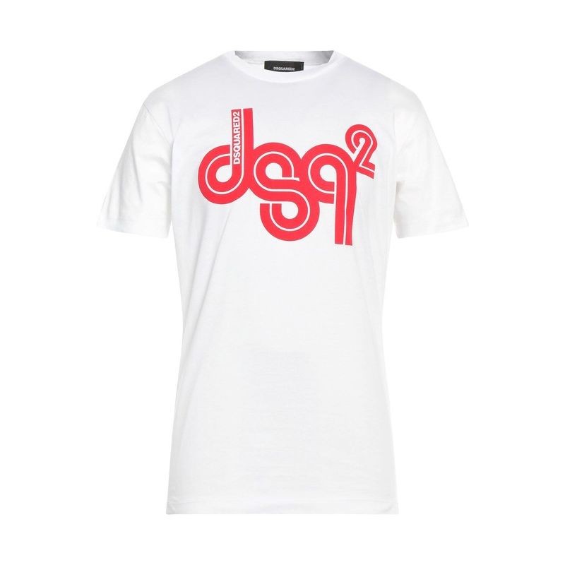 Dsquared2 Simple Letter T-Shirt แขนสั้นคอกลม ขนาดใหญ่ ทำจากเนื้อผ้า 200GSM คุณภาพพรีเมี่ยม