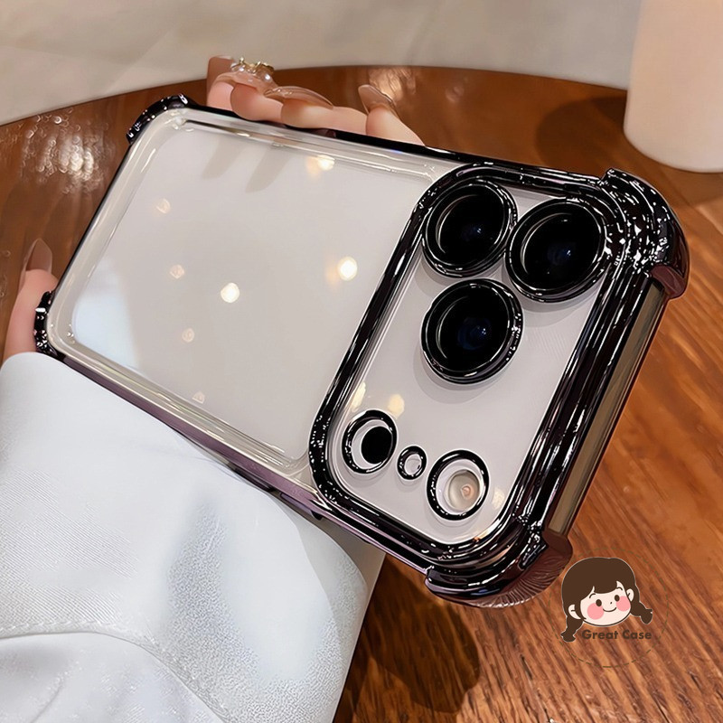 ใหม่ชุบกรอบปลอกใสสําหรับRealme 9 Pro Plus 8 Pro 8S 5 Q5i Q5 Q2 หมายเหตุ 50 Neo 7 4G 5Gหรูหราคู่เคสโทรศัพท์เลนส์ป้องกันสี่มุมกันกระแทกนุ่มปกหลัง - รูปที่ 5