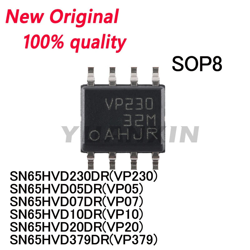 5PCS SN65HVD230DR VP230 SN65HVD05DR VP05 SN65HVD07DR VP07 SN65HVD10DR VP10 SN65HVD20DR VP20 SN65ZQD3