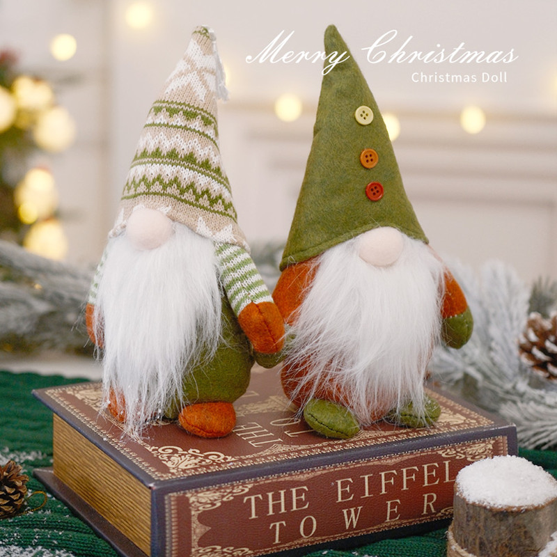 ตุ๊กตาซานตาคลอส เอลฟ์ คนแคระ ตกแต่งคริสต์มาส โนมไร้หน้า ขนาดเล็กน่ารัก พร้อมไฟในตัว ของเล่น ปีใหม่ สำหรับบ้าน