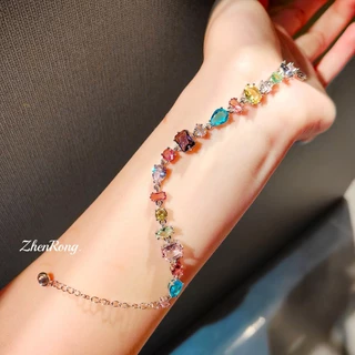 สร้อยข้อมือเพทาย สีสันสดใสมากมาย เครื่องประดับแฟชั่นสำหรับผู้หญิง