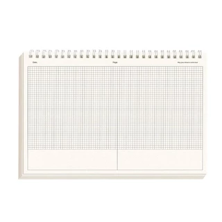 LONTIME Coil Notebook, Thicken Paper Grid/เส้นแนวนอน B5 Notepad, Practical Partition Design Mind Pad School Office