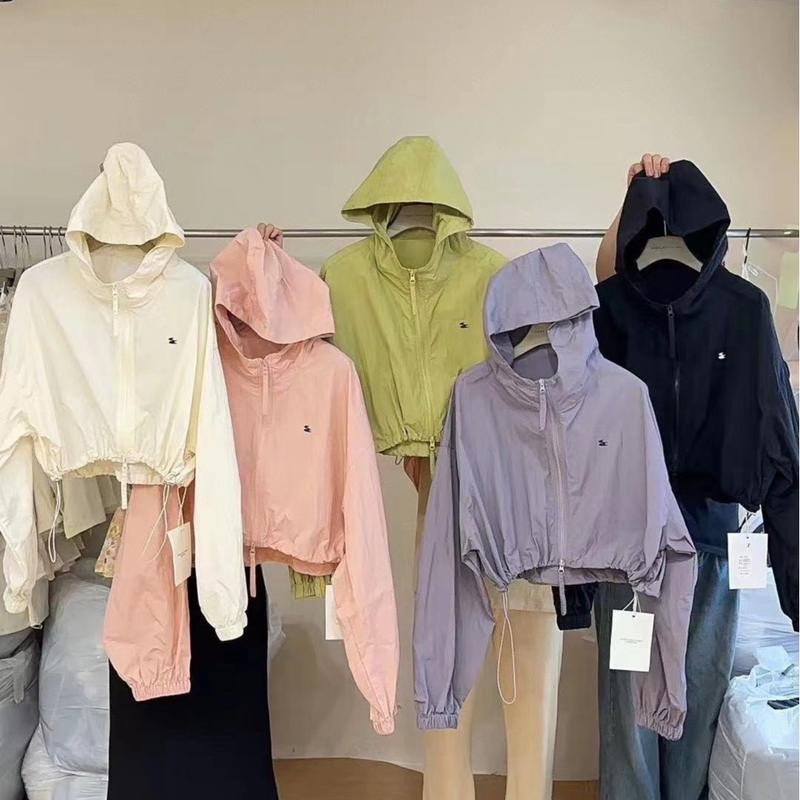 K03-เสื้อคลุมผ้าร่ม กันลมแดด แขนยาวมีฮู้ด เสื้อใส่เล่นสงกรานต์