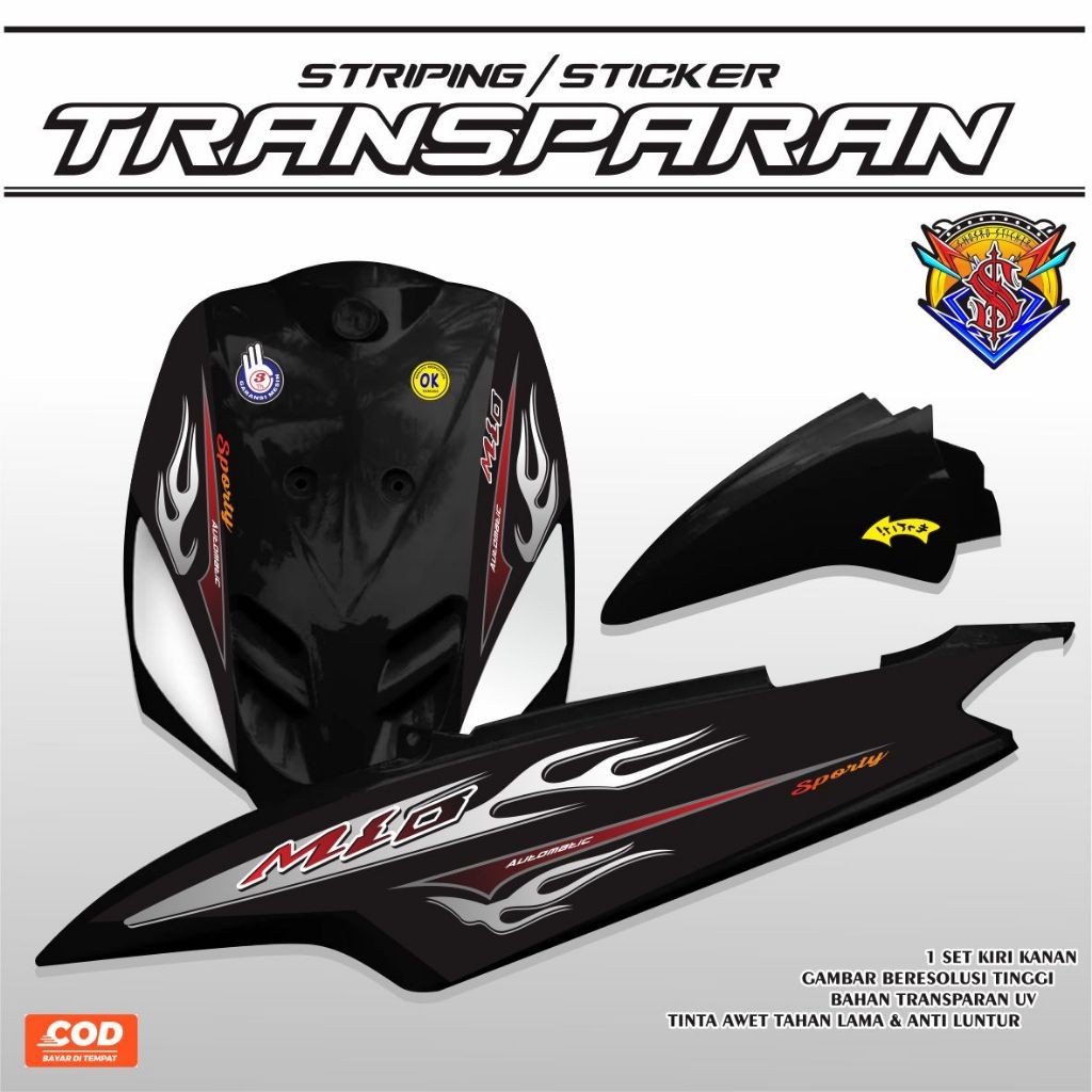 MIO OLD MIO SMILE STICKERS COOL MOTIF COOL UV TRANSPARENT STICKERS