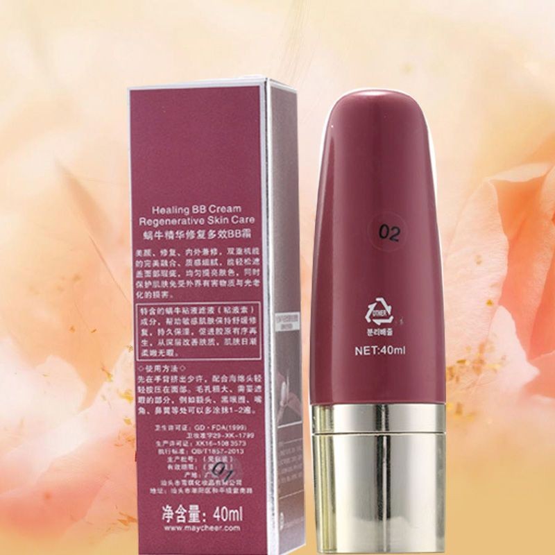 Meiqianer Snail Essence Repair Multi-Effect BB ครีมคอนซีลเลอร์ Moisturizing Ivory White Snail Velcro