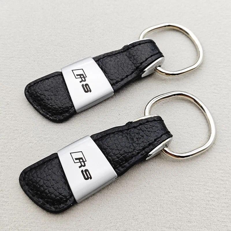 2025 ผู้หญิง Man หนังพวงกุญแจหรูหรารถพวงกุญแจสําหรับ Audi RS 3 4 5 6 7 8V 8Y B8 B9 BT F5 C7 C8 RSQ3 