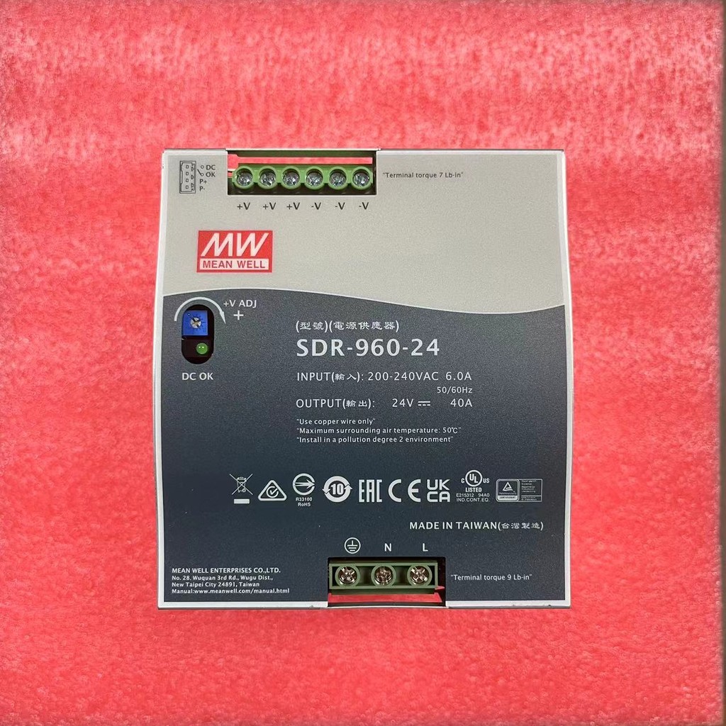 MEAN WELL SDR-960 SDR-960-24 24V SDR-960-48 48V 960W DC ราง switching power supply MEAN WELL