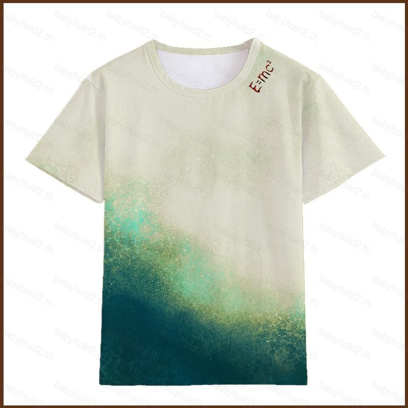BH2 ดร. หิน: New World Tshirt Anime Tie-dye Unisex Tee สําหรับเด็กผู้ใหญ่คอสเพลย์เสื้อแขนสั้น E = MC