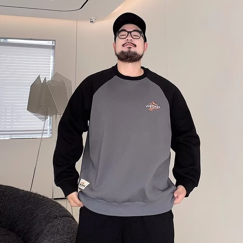 2025 NEW 2025 Trendy Brand Plus Size Men's Clothing Studio Autumn Loose Casual Oversized Graffiti Pa