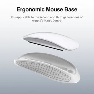 ฐานเมาส์ Fonken การออกแบบตามหลักสรีรศาสตร์สําหรับ Aple Magic Mouse 2/3 การออกแบบกันลื่นเคสเมาส์ไร้สาย Booster