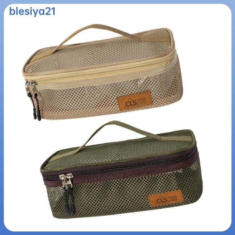 [blesiya21] Camping Utensils Storage Tote Bag for Cookware with Pocket Portable Organizer for Outdoo