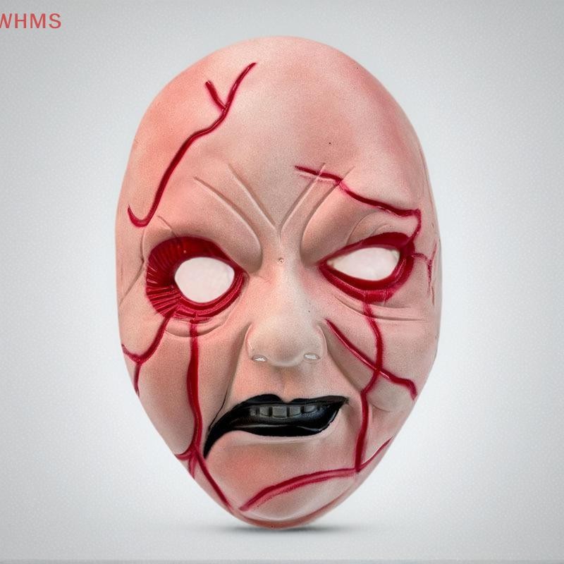 (wms) ใบหน้าน่ากลัวฮาโลวีนเครื่องแต่งกายพรรคอุปกรณ์ประกอบฉากสยองขวัญคอสเพลย์สวมหน้ากากอุปกรณ์เสริมสํ