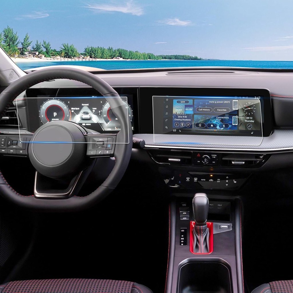 (4ชิ้น) 2025 Kicks ปกป้องหน้าจอสําหรับ Nissan Kicks (จอแสดงผลคู่ 12.3 นิ้ว) (SV/SR), 2025 Kicks อุปก