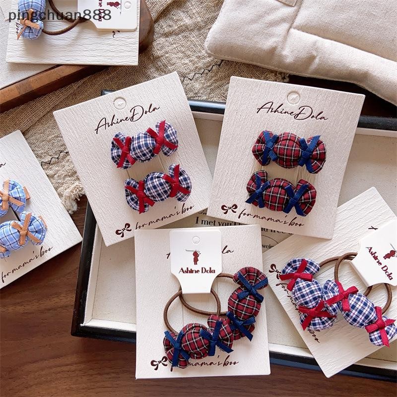 Pingchuan888 Candy Stripe 3D เด็กผูกผมผ้าอุปกรณ์เสริมผมความยืดหยุ่นสูงยางรัดผมสําหรับผมหางม้าน่ารัก 