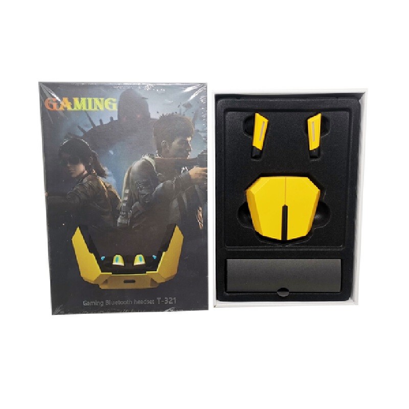 หูฟังไร้สาย บลูทูธ V5.2 T-321 สีเหลือง